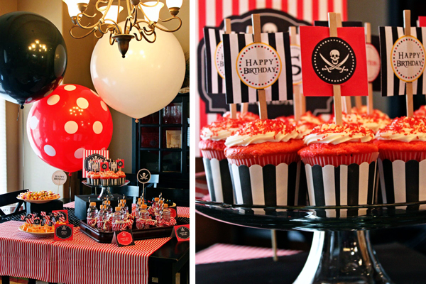 Pirate Party Cupcake Toppers