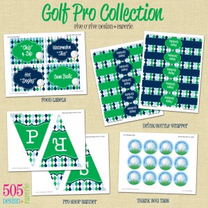 Printable Golf Party Set by 505-design.com