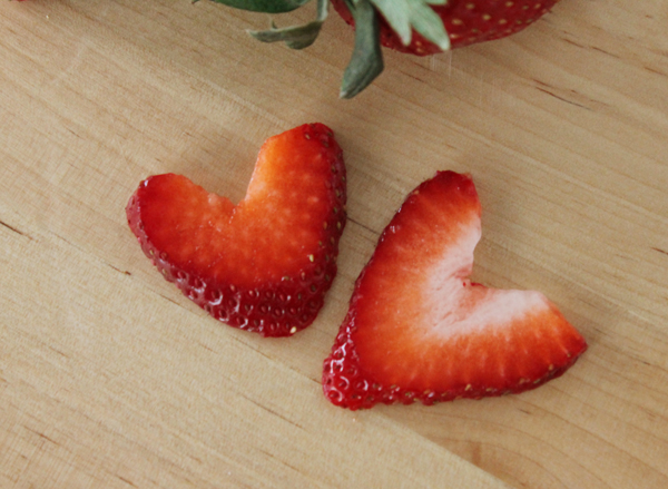 Valentine's Day Heart Shaped Strawberries