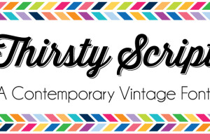 Thirsty Script Font :: Font Friday at 505-Design.com