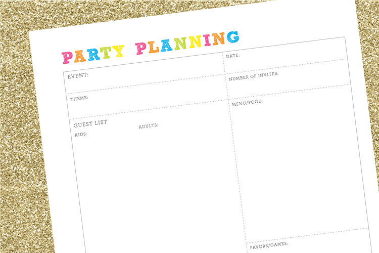 Party Planning Checklist FREE Printable Party Planner 505 Design, Inc