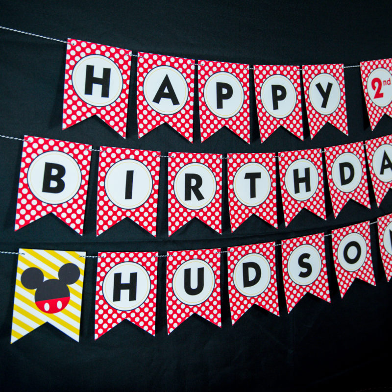 Printable Mickey Mouse Party Banner — 505 Design, Inc