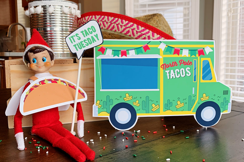 Free Printable Elf on the Shelf - Taco Truck