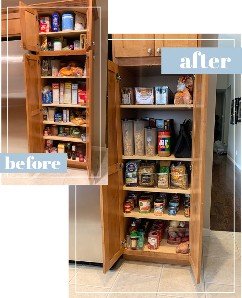 Pantry Before & After by The Home Edit