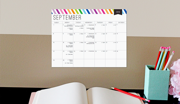 School Year Calendar by 505-design.com