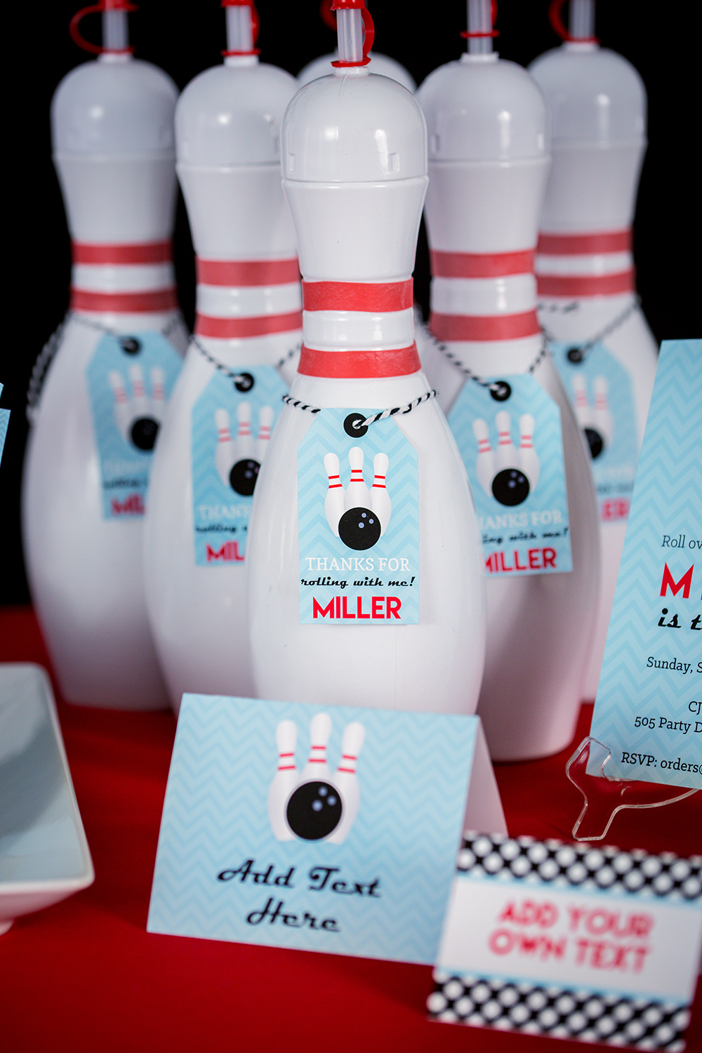 10 PC Bowling Goody Gift Bags Favors Bags Candy Treat Bags Birthday Kids Theme Party Bags Supplies