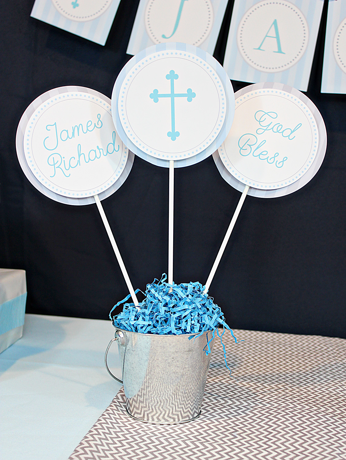 First Communion Party Decorations in Blue – 505 Design, Inc
